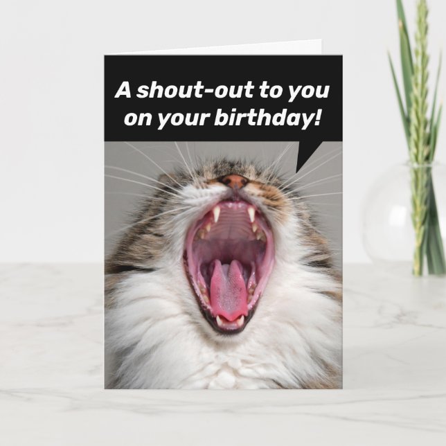 Shout-Out To Age Related Hard Of Hearing Birthday Card (Front)