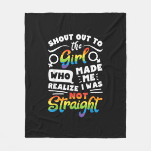 Shout Out to The Girl Lesbian Pride LGBT T Shirt G Fleece Blanket