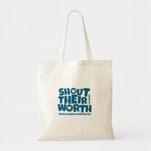 💙 Shout Their Worth – World Down Syndrome Day Tote Bag