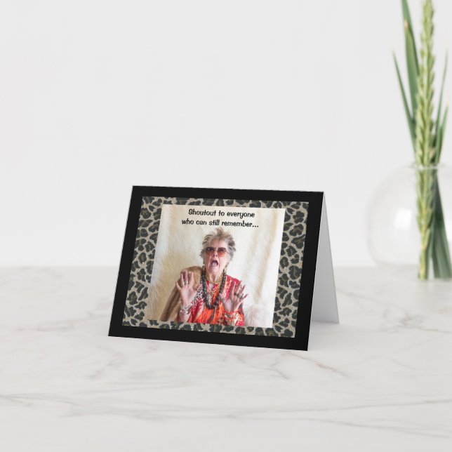 Shoutout to my people who can't remember yesterday card (Front)