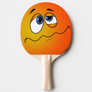 Shovel of ping pong with emoji. paddle