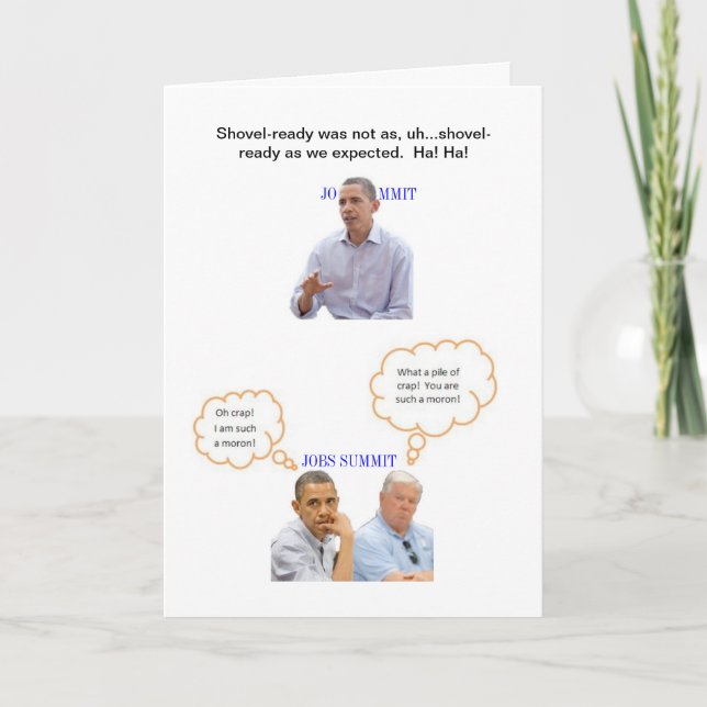 Shovel Ready Jobs?! Card (Front)