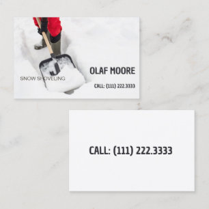 Shoveling Snow Business Card