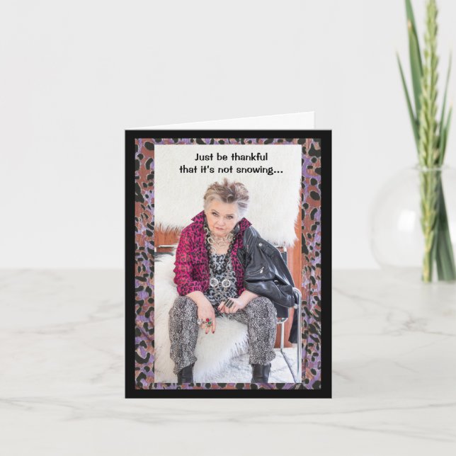 Shoveling Snow in this heat Folded Greeting Card (Front)