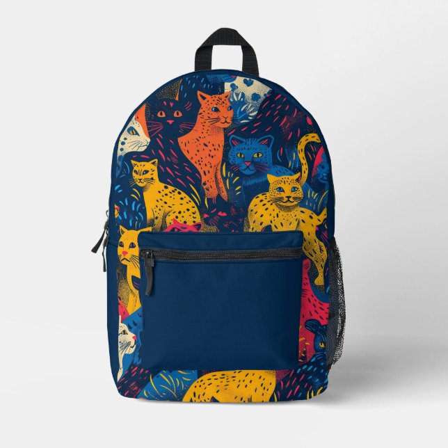 Show Cats Printed Backpack (Front)