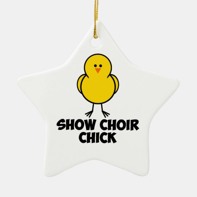 Show Choir Chick Ceramic Tree Decoration (Front)
