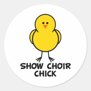 Show Choir Chick Classic Round Sticker