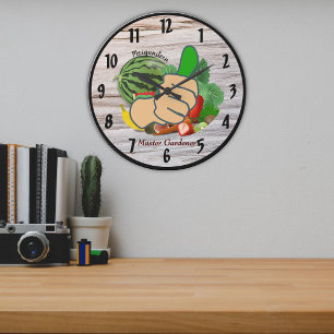 Show em the thumb Personalized Master Gardener Large Clock