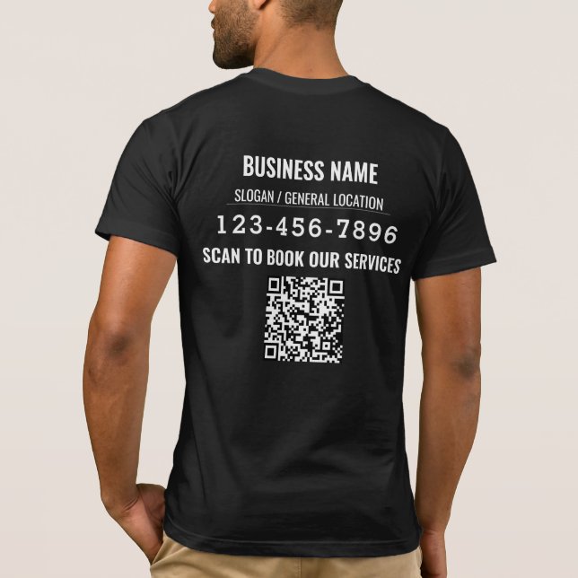Show Event Welcome Business Logo QR code T-Shirt (Back)