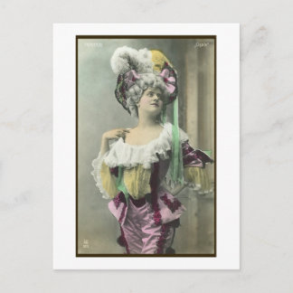 Show Girl Risque French Dancer Postcard