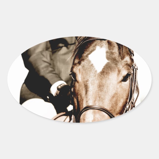 Show Horse Oval Sticker (Front)