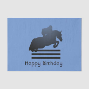  Show jumper clearing an obstacle.      Tissue Paper