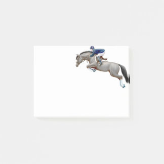 Show Jumper Grey Horse Post It Notes