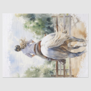 Show Jumping Eventing Horse Decoupage Tissue Paper