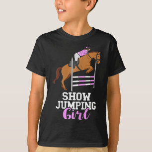 Show Jumping Girl Horseback Riding Equestrian Hors T-Shirt