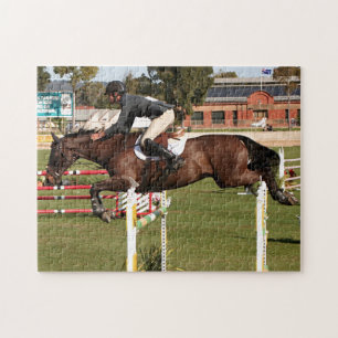 Show jumping horse and rider 2 jigsaw puzzle