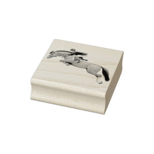 Show Jumping Horse Rubber Stamp