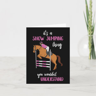 Show Jumping Thing Equestrian Horse Lover Horsebac Card