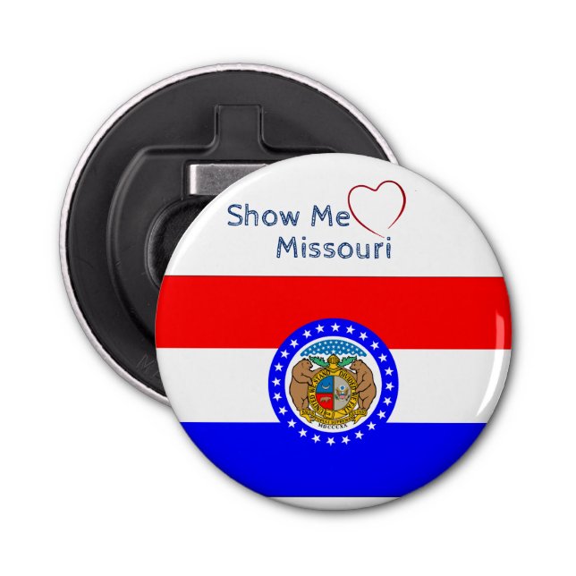 Show me Love Missouri Flag Bottle Opener (Front)