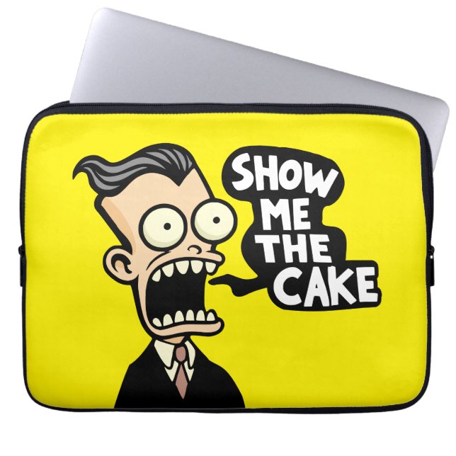 Show me the cake laptop sleeve (Front)