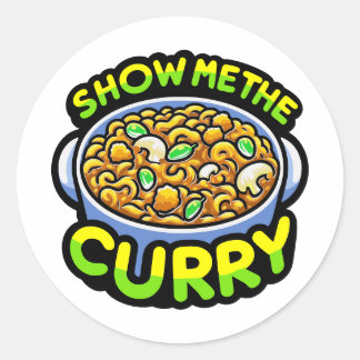 Show me the curry classic round sticker