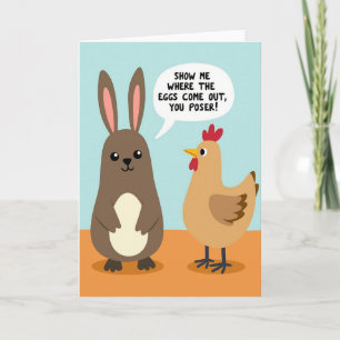 Show Me The Eggs Funny Card
