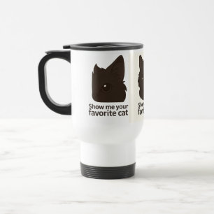 Show Me Your Favourite Cat – Cute Cat Lover Design Travel Mug