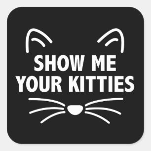 Show Me Your Kitties - Square Stickers, Glossy Sticker