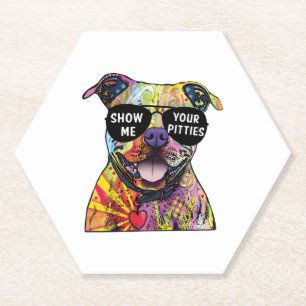 Show Me Your Pitties For Paper Coaster