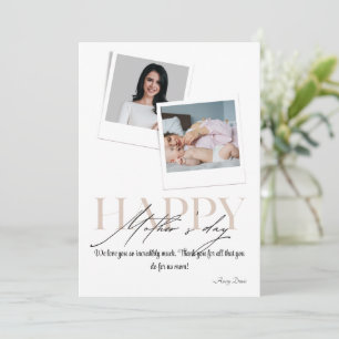 Show Mum You Care: Personalised Photo Mother's Day Holiday Card