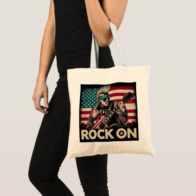 Show off  with this "Rock and Roll BAG" Tote Bag (Front (Product))