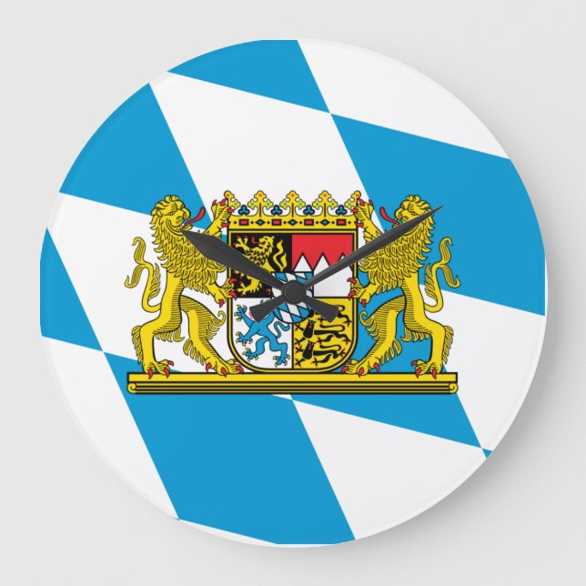 Show off your colours - Bayern/Bavaria Large Clock (Front)