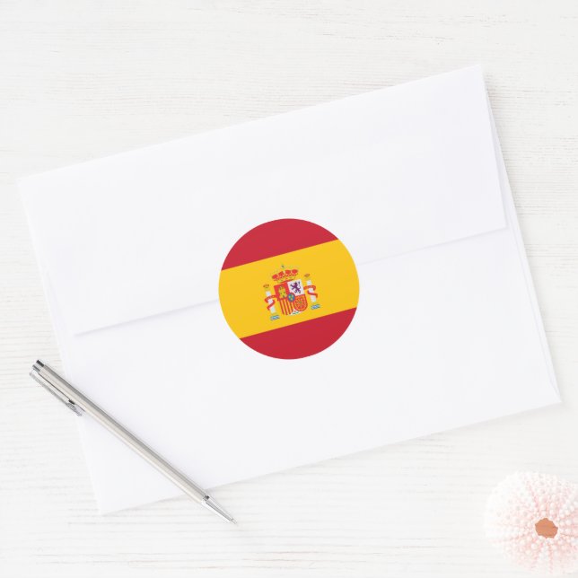 Show off your colours - Spain Classic Round Sticker (Envelope)