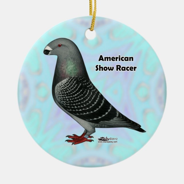 Show Racer ASR Ceramic Tree Decoration (Front)