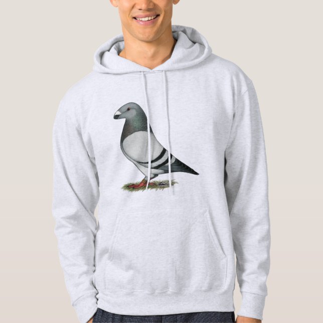 Show Racer Blue Bar Pigeon Hoodie (Front)