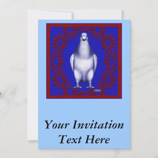 Show Racer Red and Blue Invitation (Front)