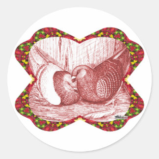 Show Racers In Red Classic Round Sticker