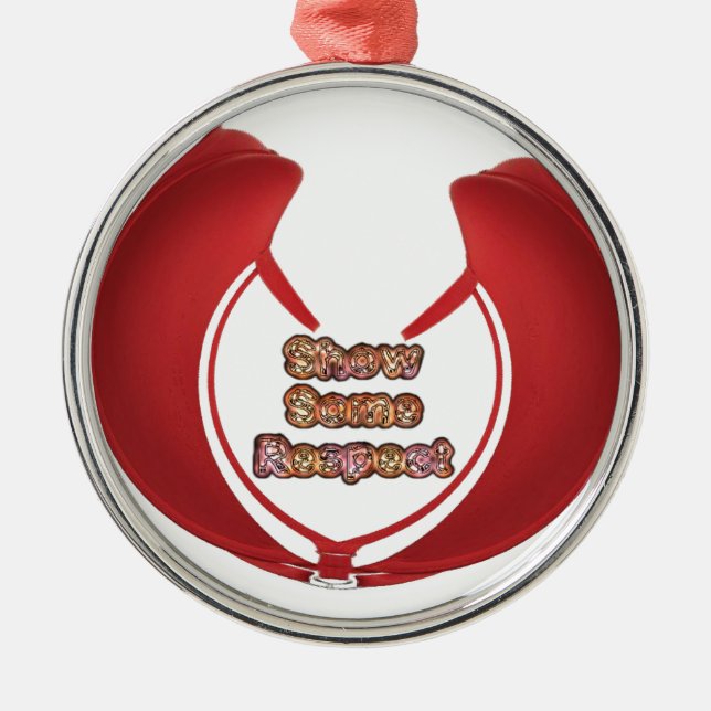 Show Some Respect Art Print Metal Tree Decoration (Front)