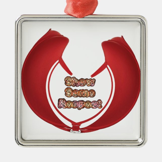 Show Some Respect Art Print Metal Tree Decoration (Front)