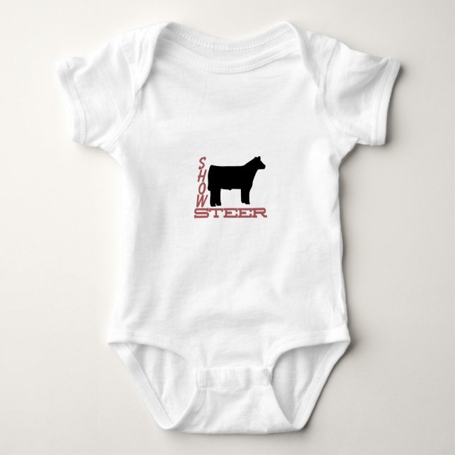 Show Steer Baby Bodysuit (Front)