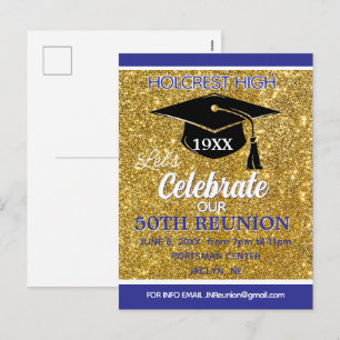 Show stopper Class Reunion invitation post card