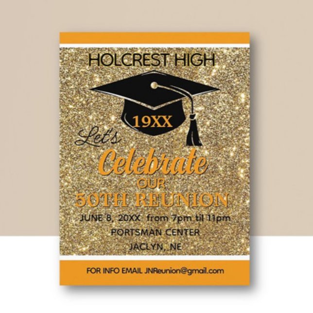 Show stopper Class Reunion invitation post card (Creator Uploaded)