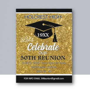 Show stopper Class Reunion invitation post card