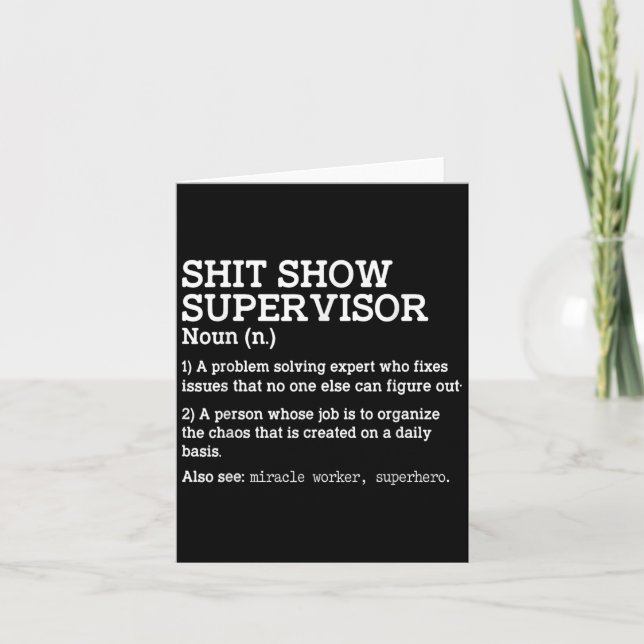 Show Supervisor A Problem Solving Expert Who Fixes Card (Front)