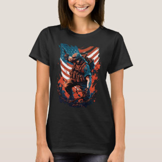 Show Support For US Troops American Soldier T-Shirt