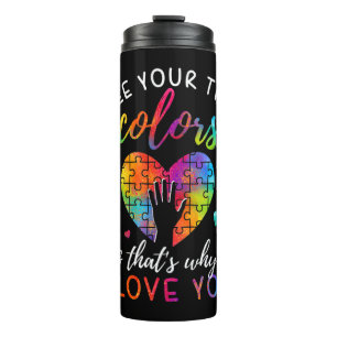 Show support to your loved ones and spread awarene thermal tumbler