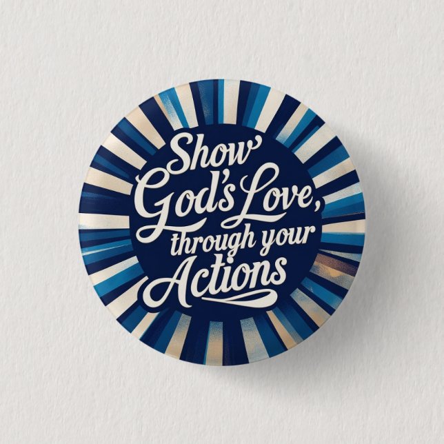 Show the world 3 cm round badge (Front)