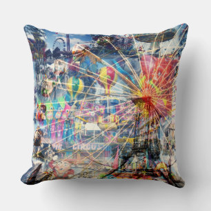 Show Time Decoupage Large Throw Cushion. Cushion