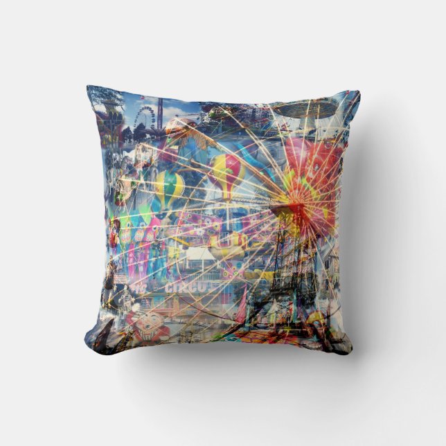 Show Time Decoupage Throw Cushion. Cushion (Front)