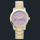 SHOW TWO TONS OF MONEY GOLD I LOVE YOU WATCH<br><div class="desc">FOR LOVERS The gold and silver color watch is a small dial watch perfect for everyday use. It has a movement with three quartz needles. Waterproof up to 30 m, with gold and silver metal bracelet. ・ metal bracelet. Adjustable with three shutter closure. ・ Waterproof 30 meters. ・ three quartz...</div>
